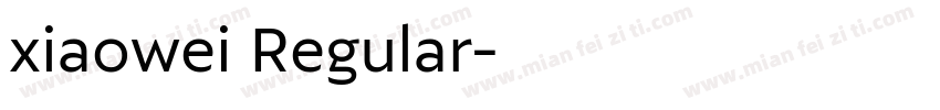 xiaowei Regular字体转换